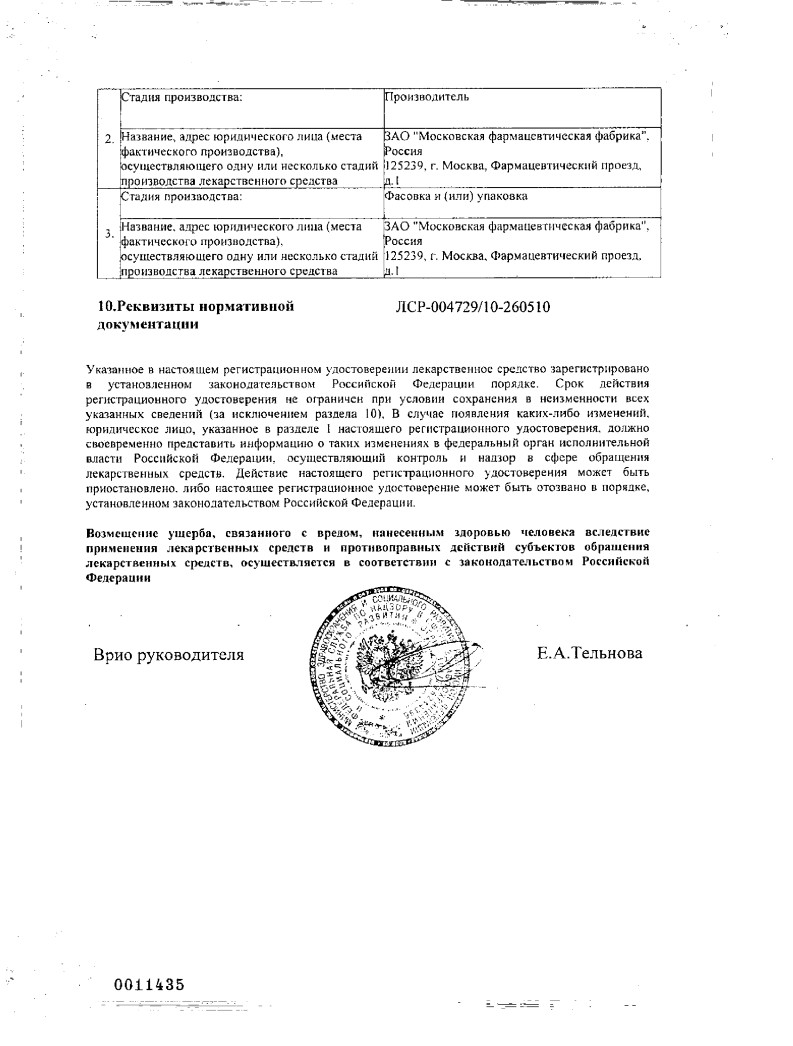 Сертификат Фенипрекс-С Сертификат Фенипрекс-С