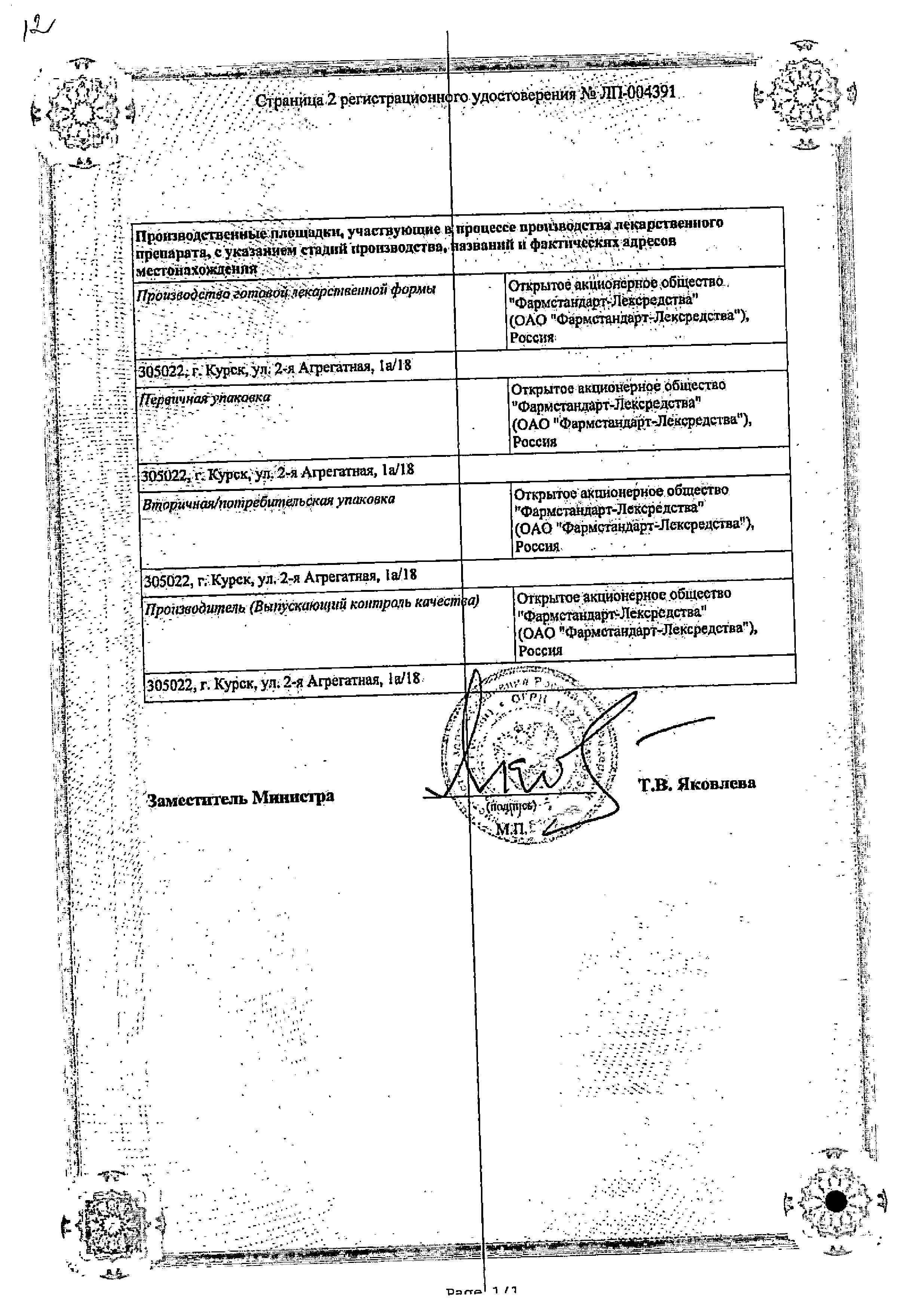Сертификат Гастрозол Сертификат Гастрозол
