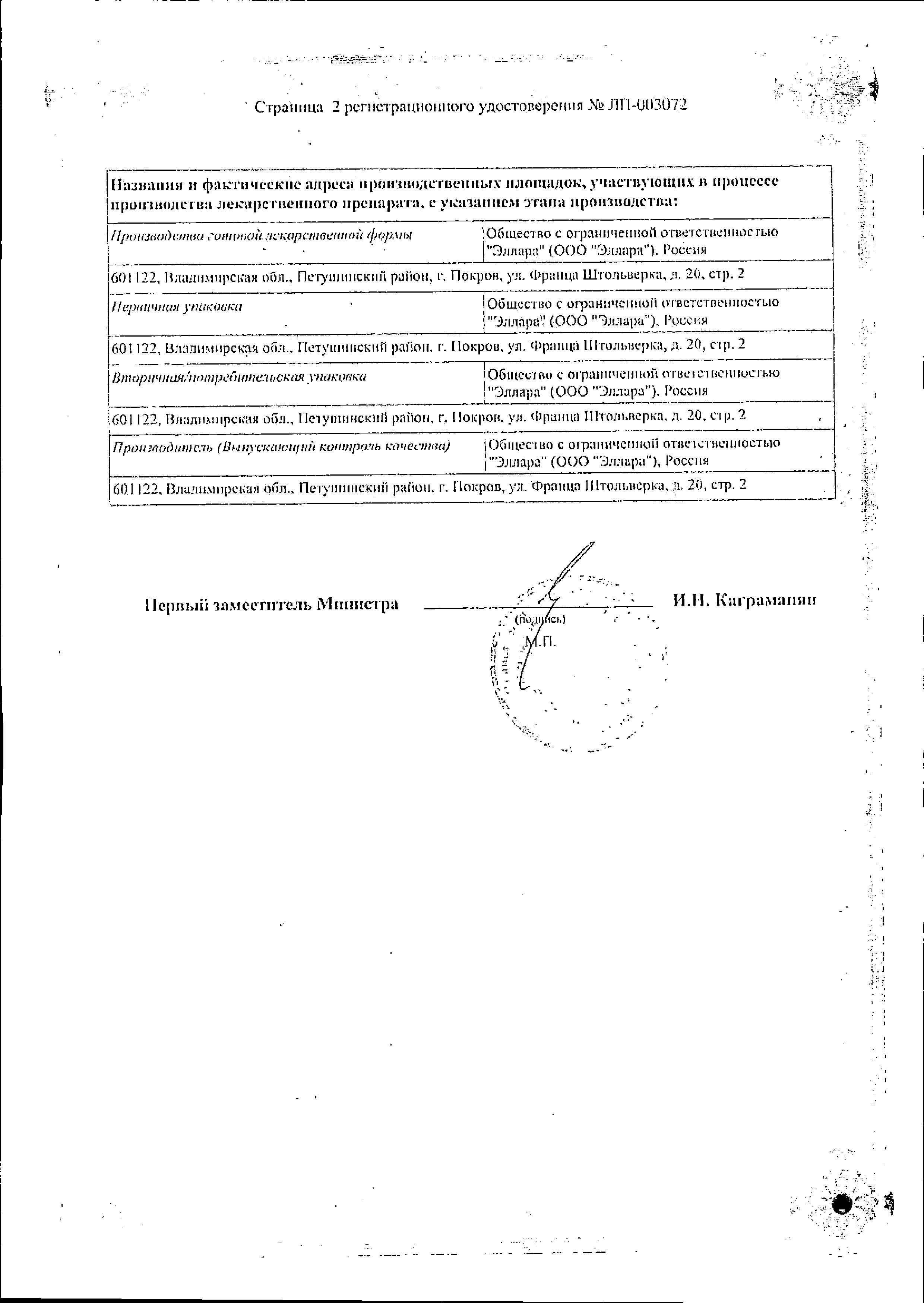 Сертификат Метилэтилпиридинол Сертификат Метилэтилпиридинол
