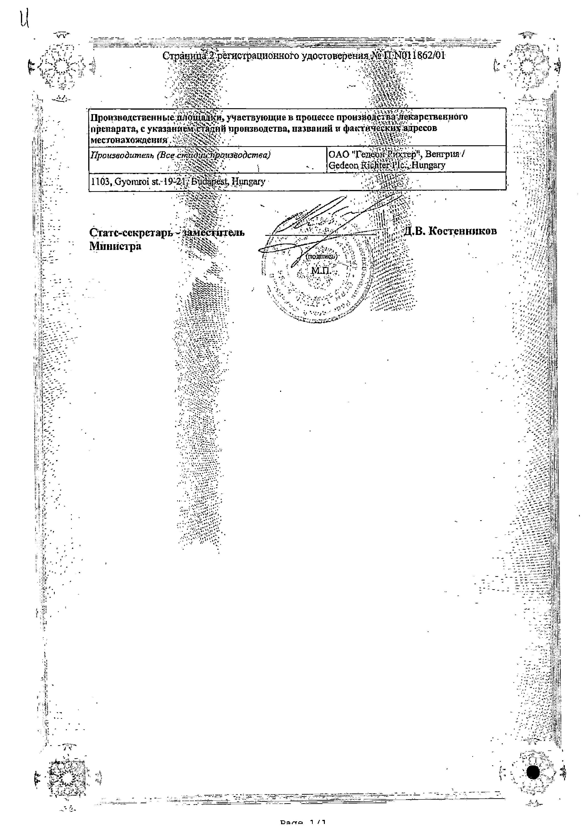 Сертификат Фторокорт Сертификат Фторокорт