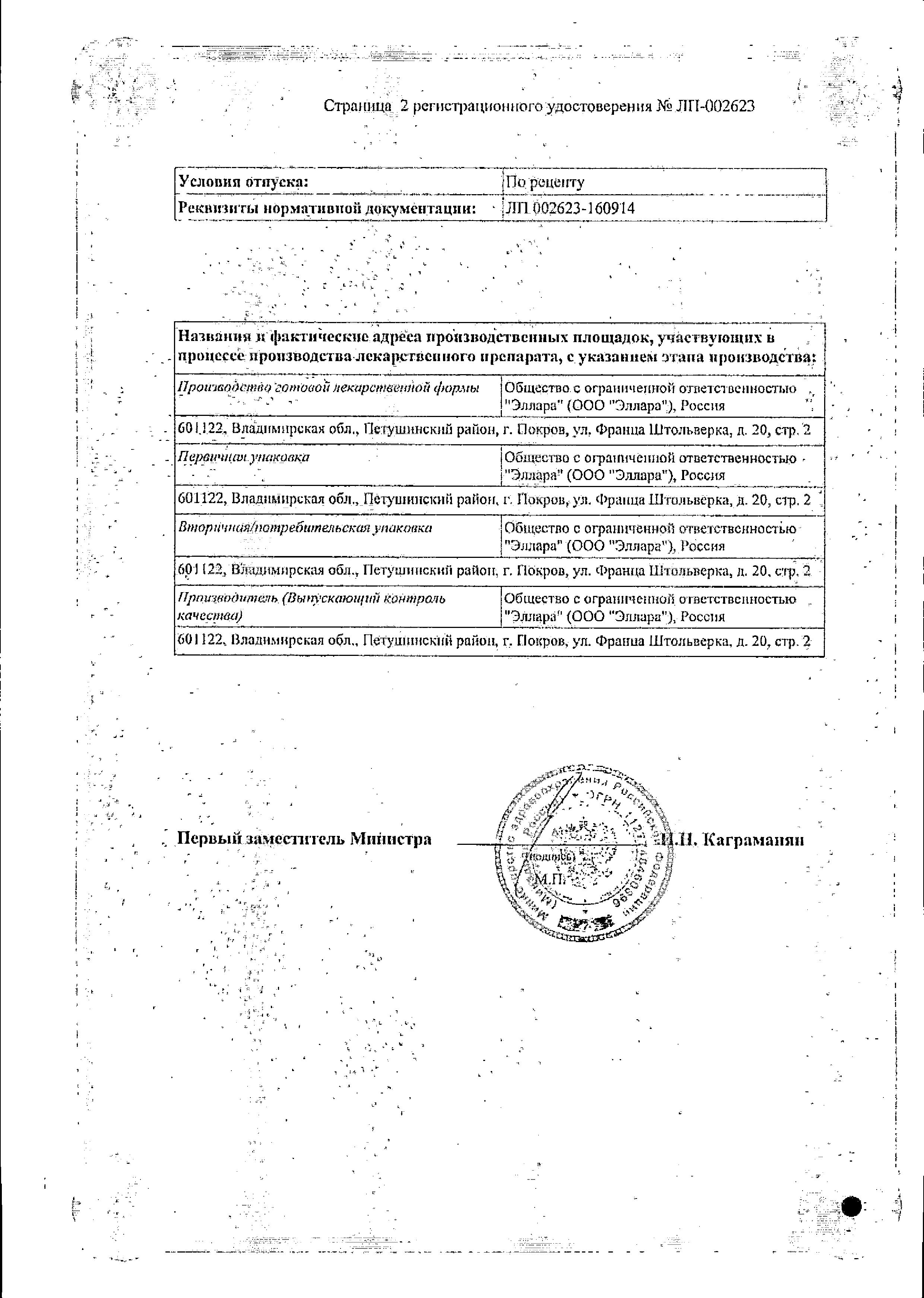 Сертификат Кеторолак Сертификат Кеторолак
