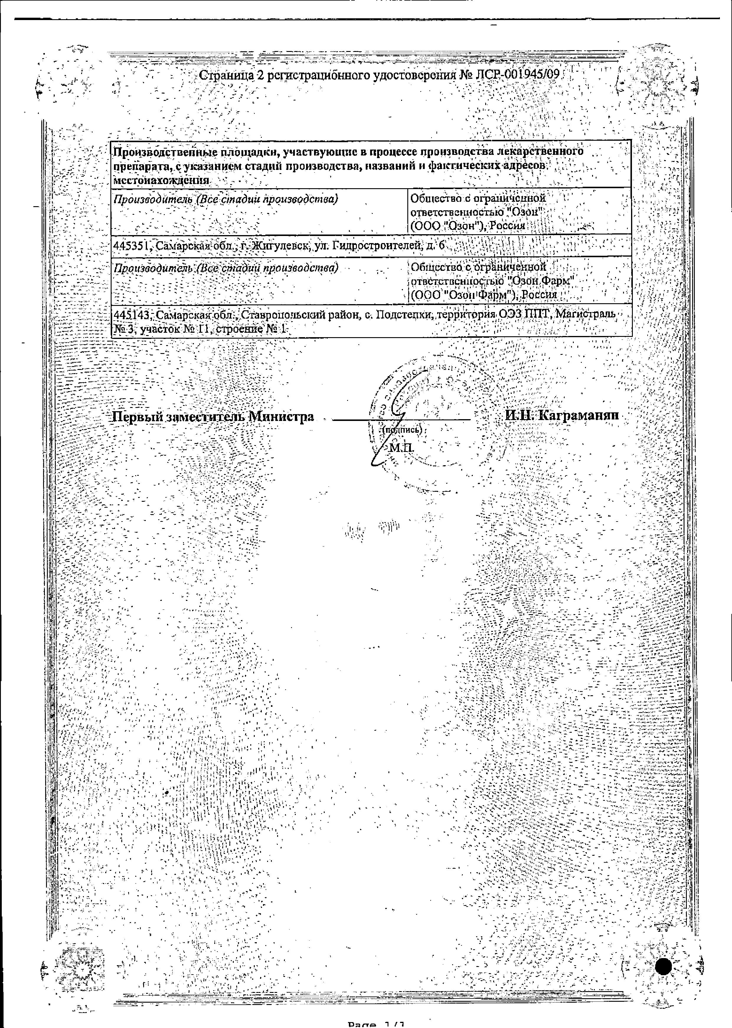 Сертификат Нифедипин Сертификат Нифедипин