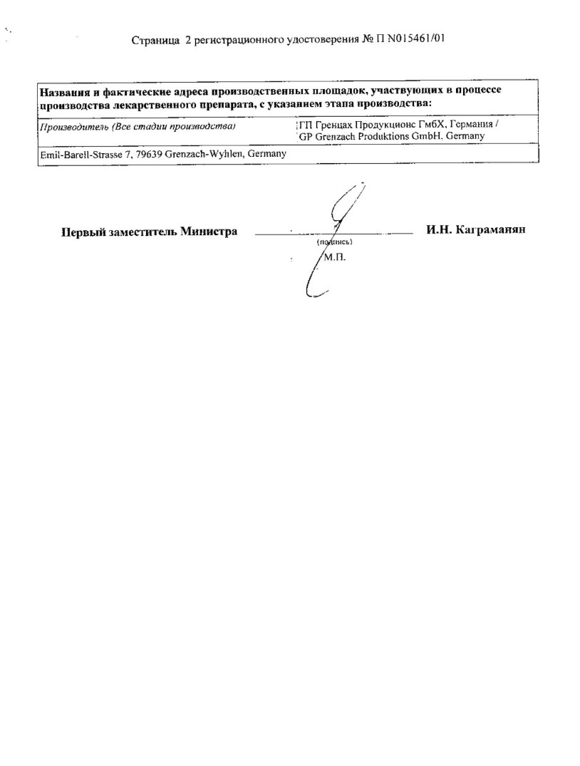 Сертификат на Бепантен плюс, крем 5%+0.5%, 30 г