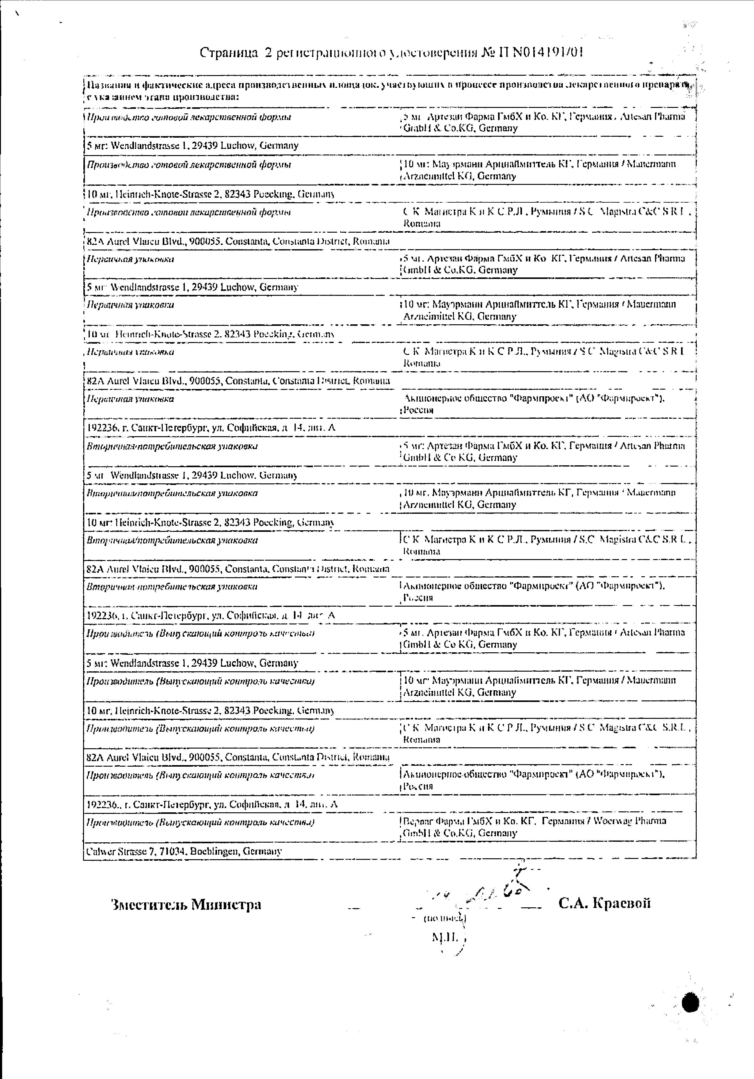 Сертификат Бисогамма Сертификат Бисогамма