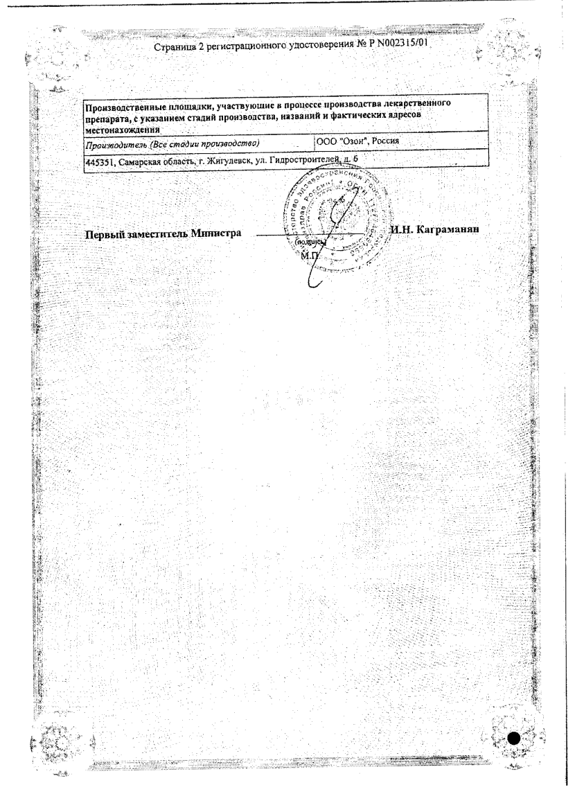 Сертификат Эуфиллин