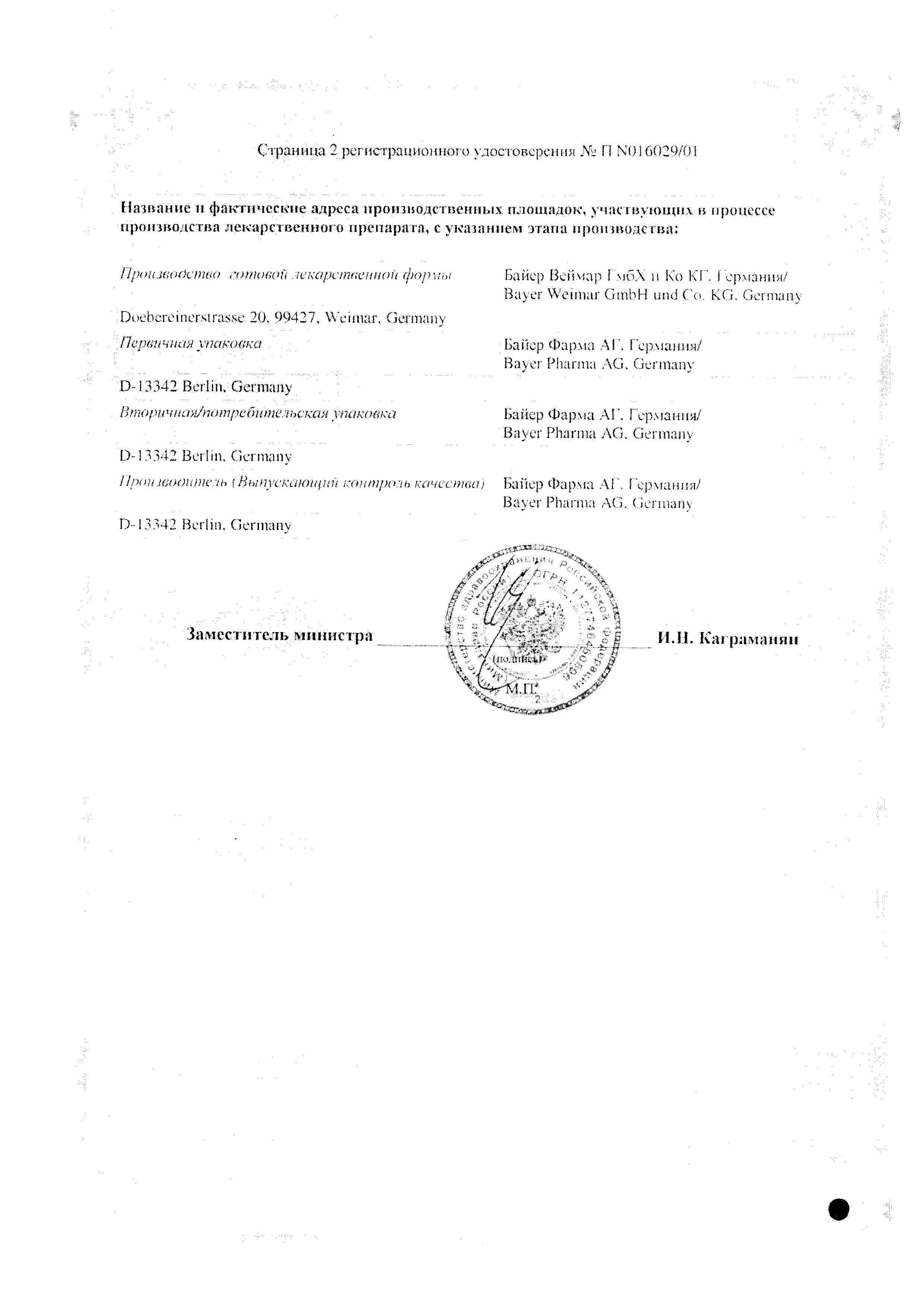 Сертификат на Препараты при климаксе