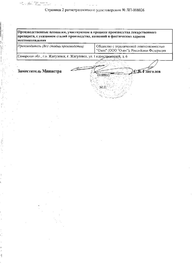 Сертификат Индапамид+Периндоприл Сертификат Индапамид+Периндоприл