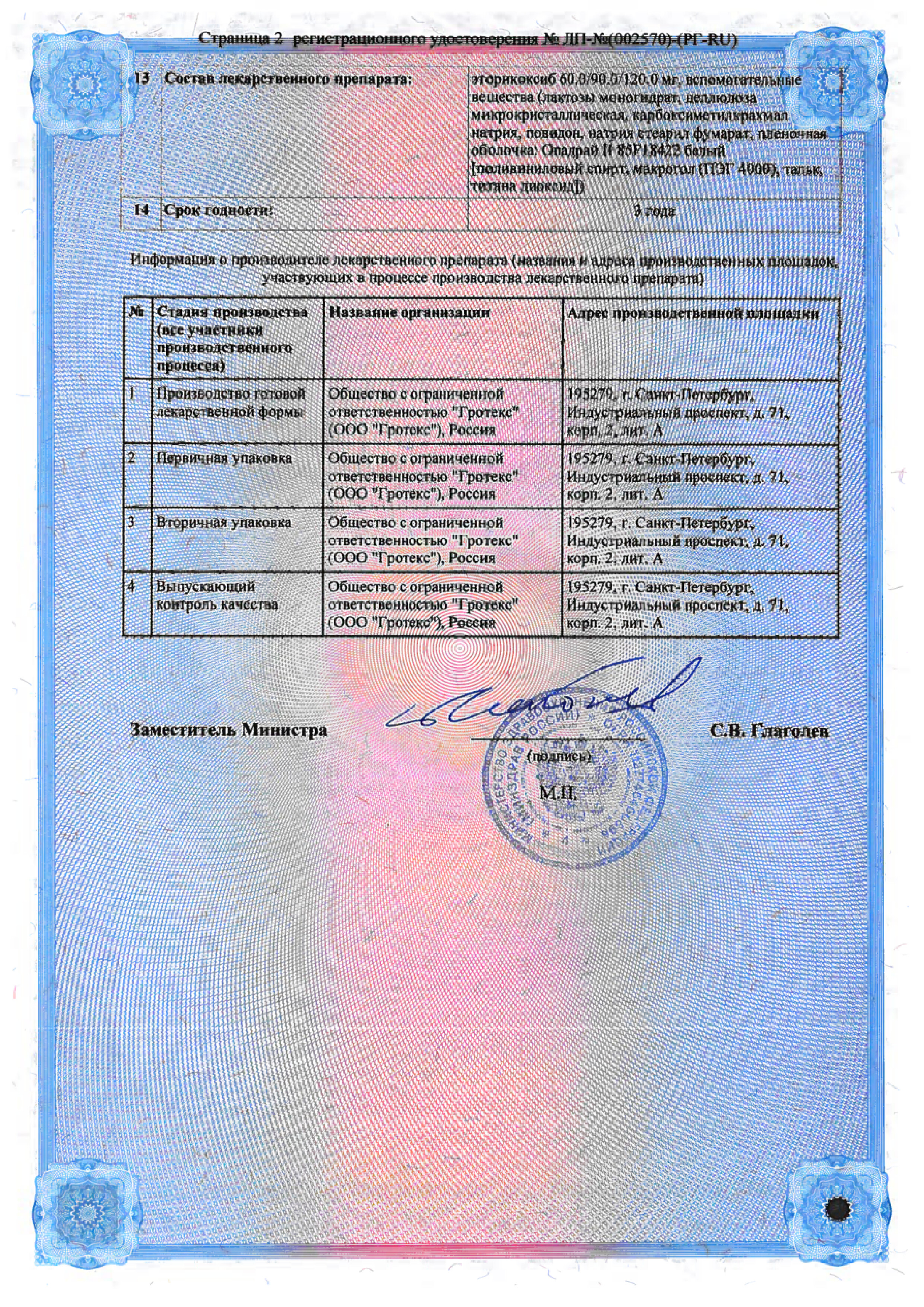 Сертификат Флагзамма Сертификат Флагзамма