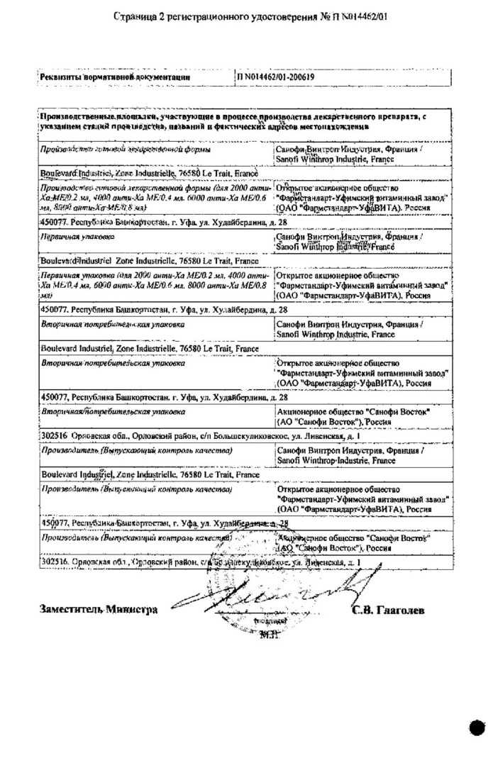 Сертификат на Клексан, раствор для инъекций 8000 анти-Ха МЕ/0.8 мл шприцы 0.8 мл, 9 шт. Сертификат на Клексан, раствор для инъекций 8000 анти-Ха МЕ/0.8 мл шприцы 0.8 мл, 9 шт.